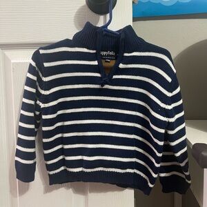 Happy Fella Boys Striped Quarter Zip Sweater Outfit Set